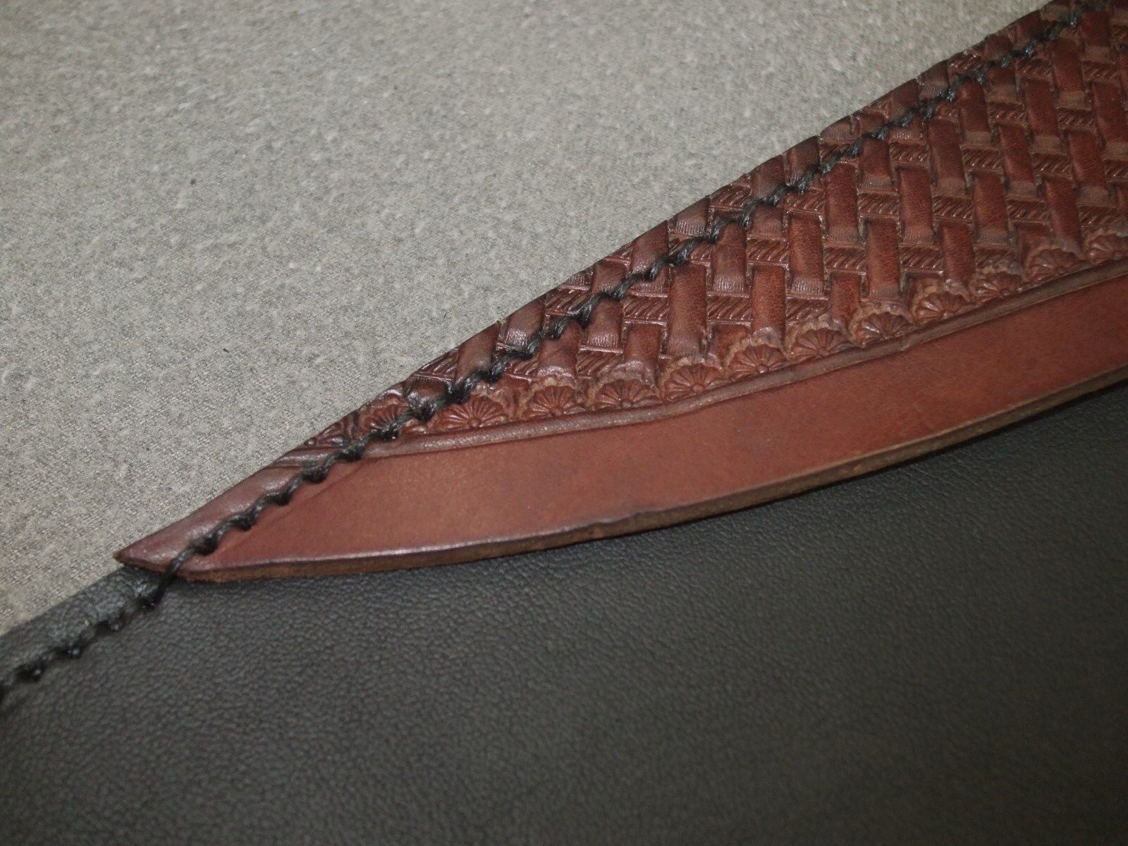 Schreibtischunterlage, punziert, Echtleder